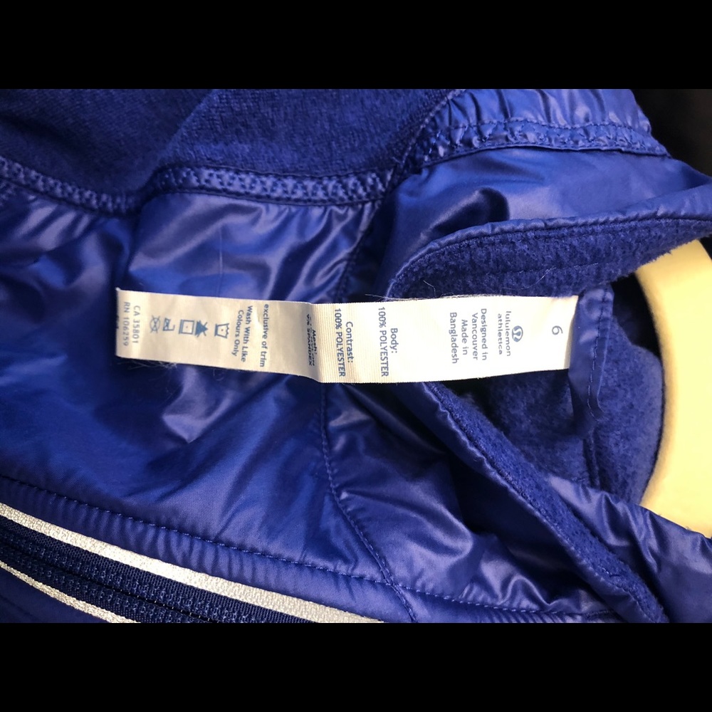 Lululemon Gustbuster Vest Size 6 Pigment Blue - Picture 4 of 5